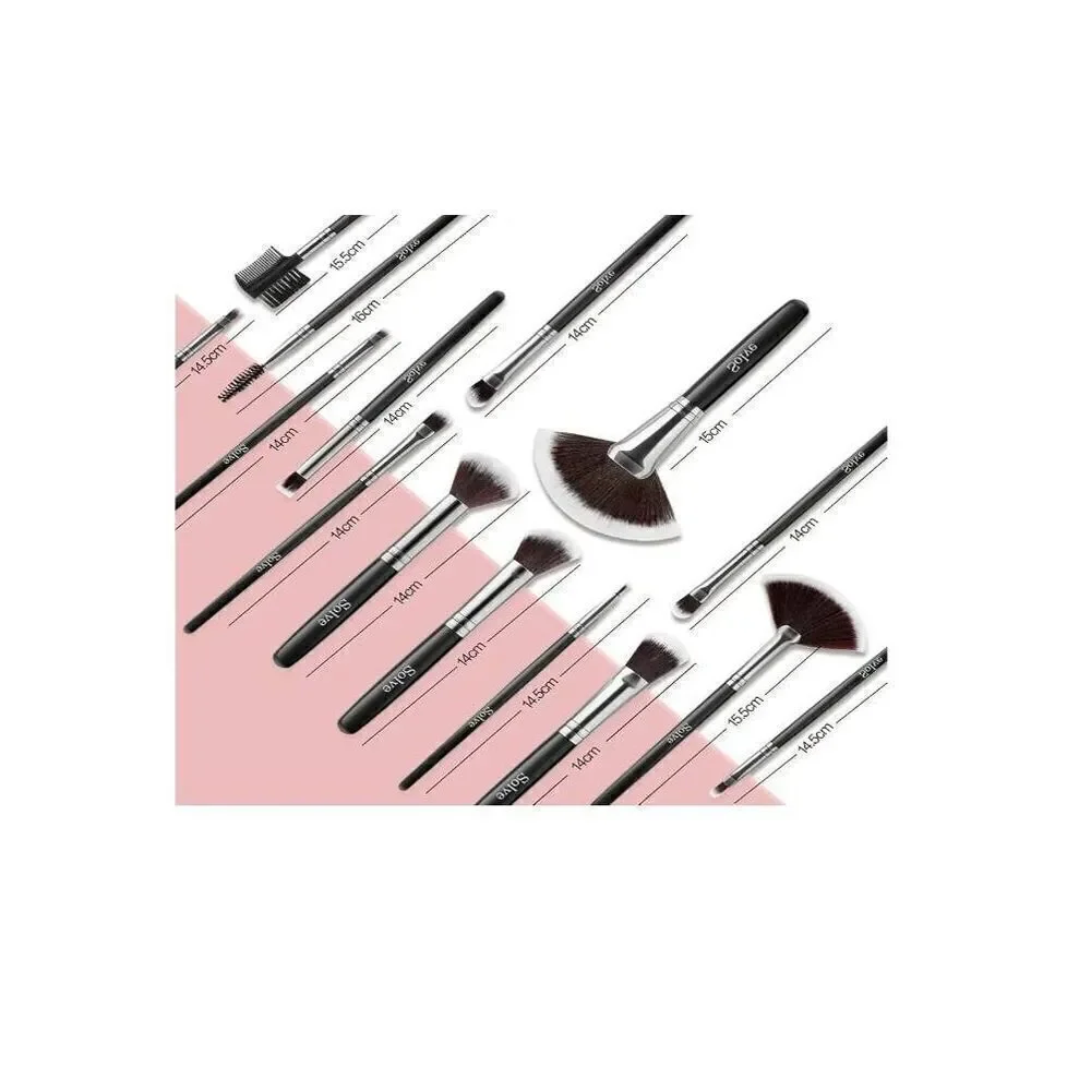 NEW~32 PC. PROFESSIONAL Makeup Brush Set~Wooden Handles~Soft Brushes